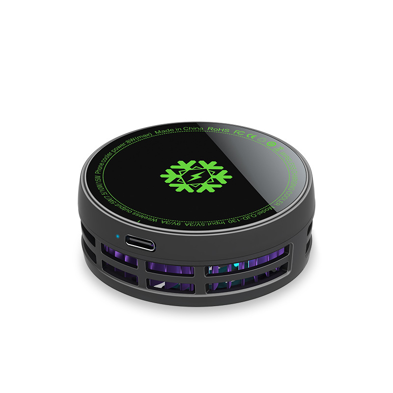 Cooling magnetic wireless charger phone cooler compatible with Apple Huawei phone 15 wireless charger