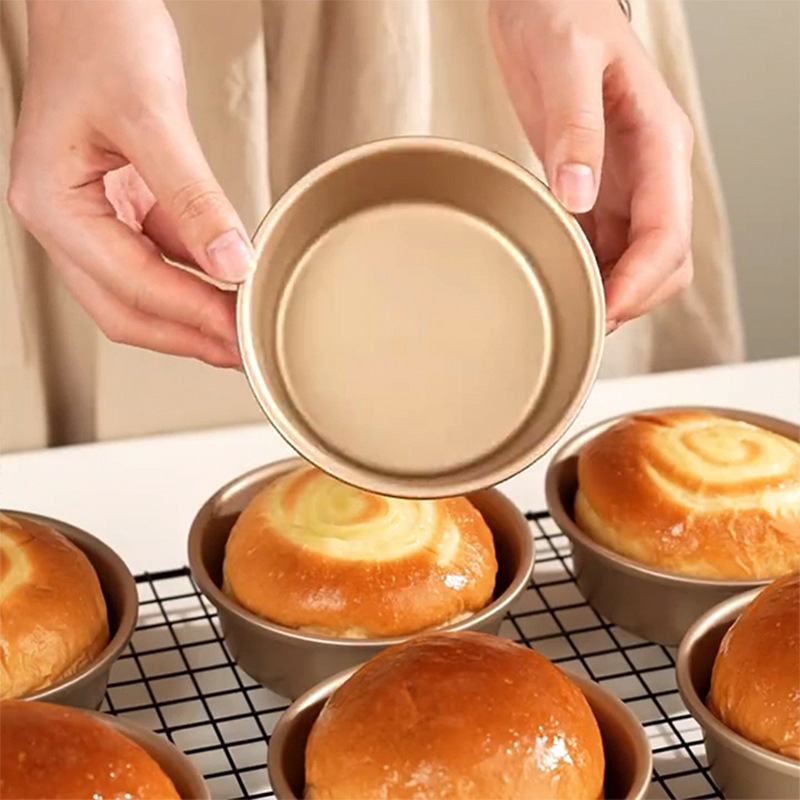 Hamburger mold cake 4 inch mold fried egg egg baking round bread embryo mold cheese cheesecake non-stick oven