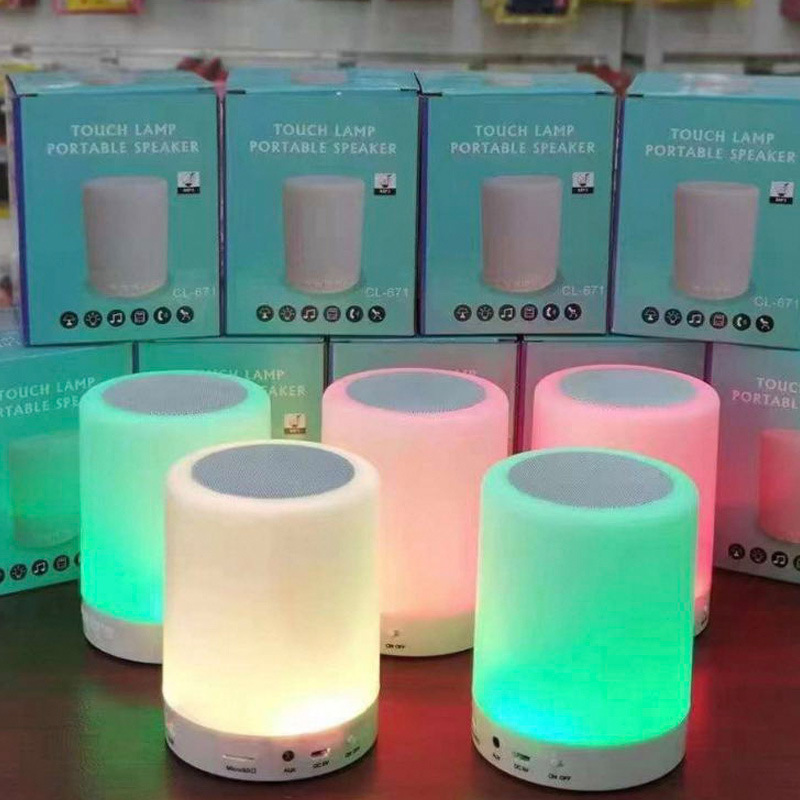 Pat Light Bluetooth Speaker Atmosphere Light Bluetooth Speaker High Quality Charging Bass Home Office Gift