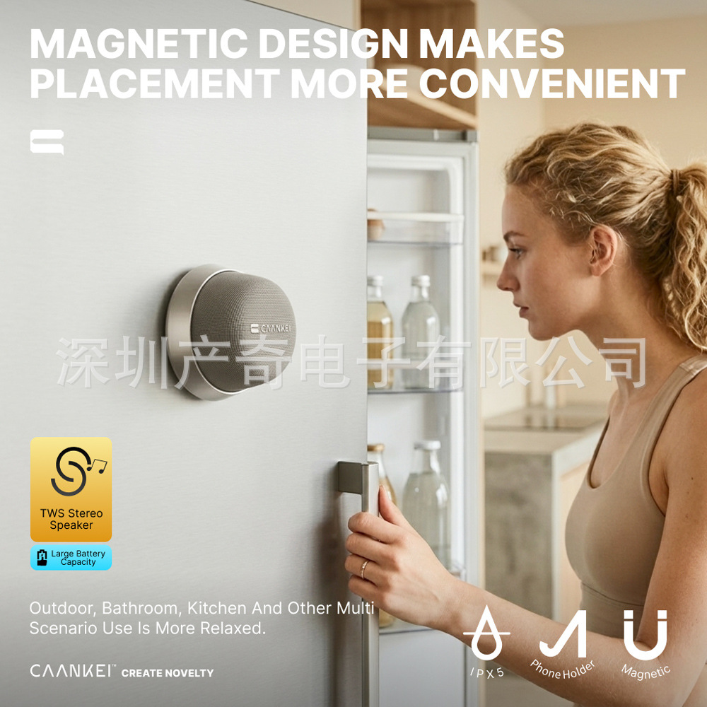 Magnetic Bluetooth small speaker loud speaker home TWS outdoor portable mini waterproof wireless speaker