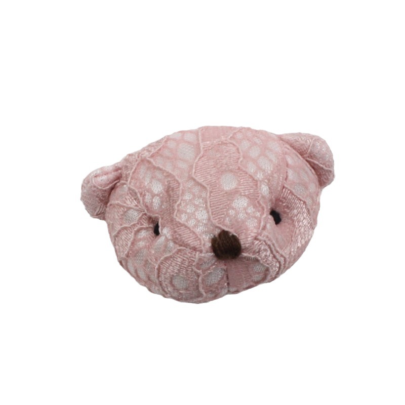 Lace Teddy Bear Head Plush Cartoon Fabric Bear Hair Accessory Hair Tie Clothes Shoes Hat Accessories Doll