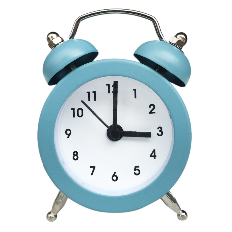 Cartoon Mini Metal Alarm Clock Student Children Gift Clock Add Logo