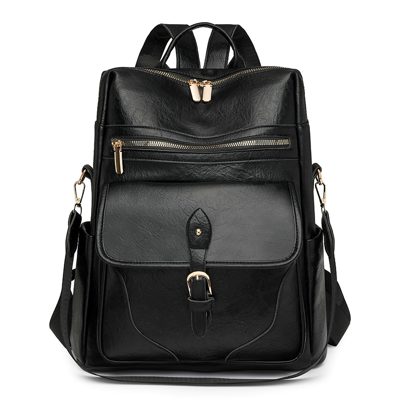 Women's Backpack 2026 New PU Soft Leather Large Capacity Business Commuter Travel Backpack