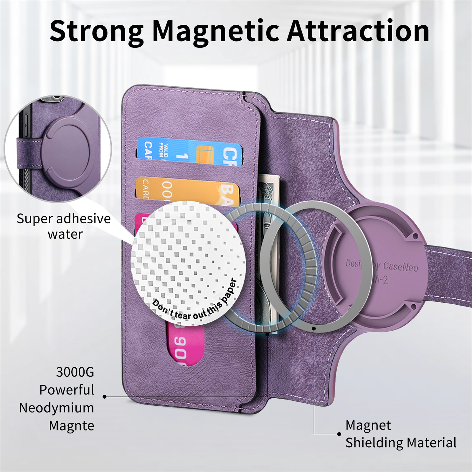 New magnetic detachable for Apple 18 phone case Magsafe strong magnetic iPhone18 flip leather case 14p case
