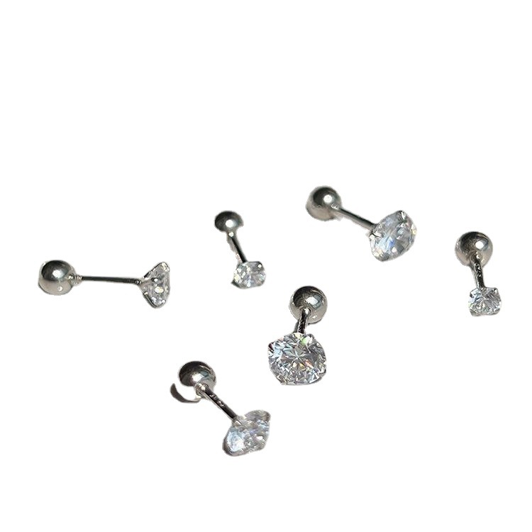Ear studs women ear piercing simple small ear bone earrings ear accessories sleep no need to remove