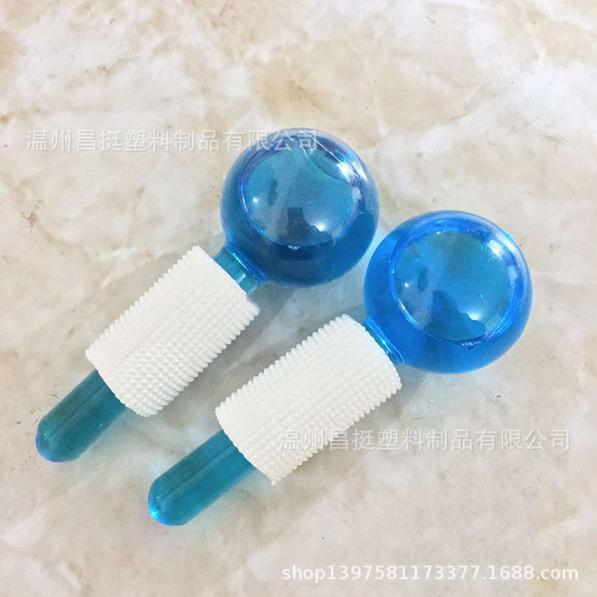 Ice wave beauty ball for facial and eye ice therapy, anti-freeze glass ball for face massage and nursing