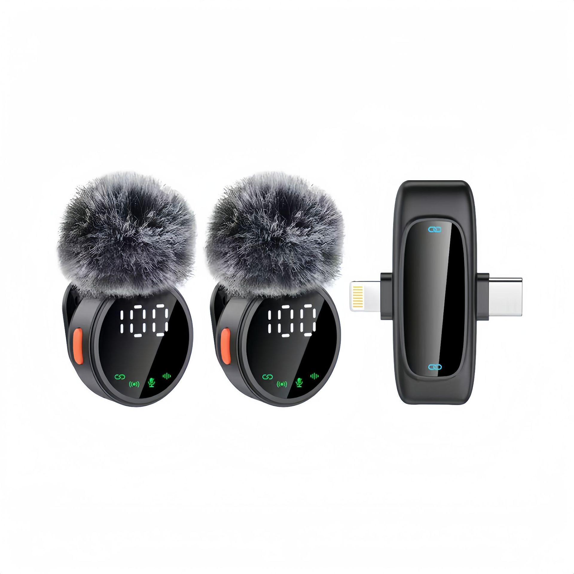 2026 new private mold A83 wireless magnetic lavalier microphone noise reduction reverb high-definition live microphone with digital display A81