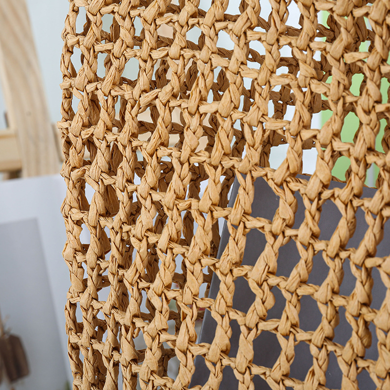 New Hollow Out Single Shoulder Straw Bag Woven Bag Large Capacity Tote Straw Bag Vacation Beach Bag Women's Bag
