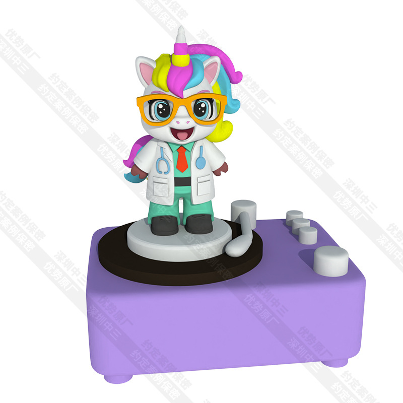 Custom Cartoon Bluetooth Speaker Cute Unicorn Figure IP Shape Gift Simulation PVC Soft Rubber Speaker