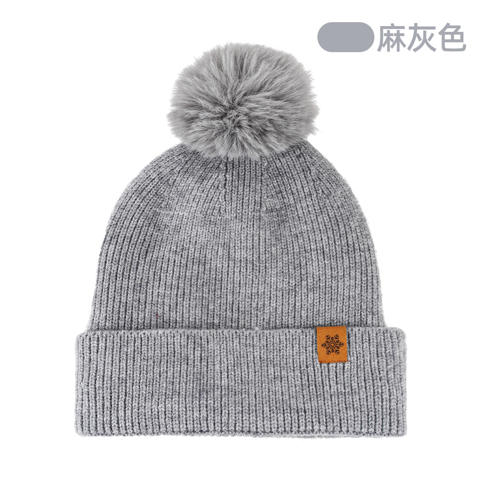 Knitted Hat Scarf Gloves Three-Piece Set Winter Outdoor Fleece-Lined Warm Earflap Beanie Wool Knit Hat