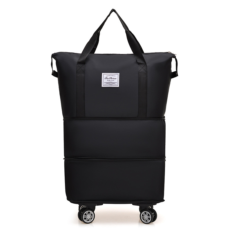 Foldable multi-purpose luggage large capacity handbag student use pull rod box universal wheel carry-on bag travel bag