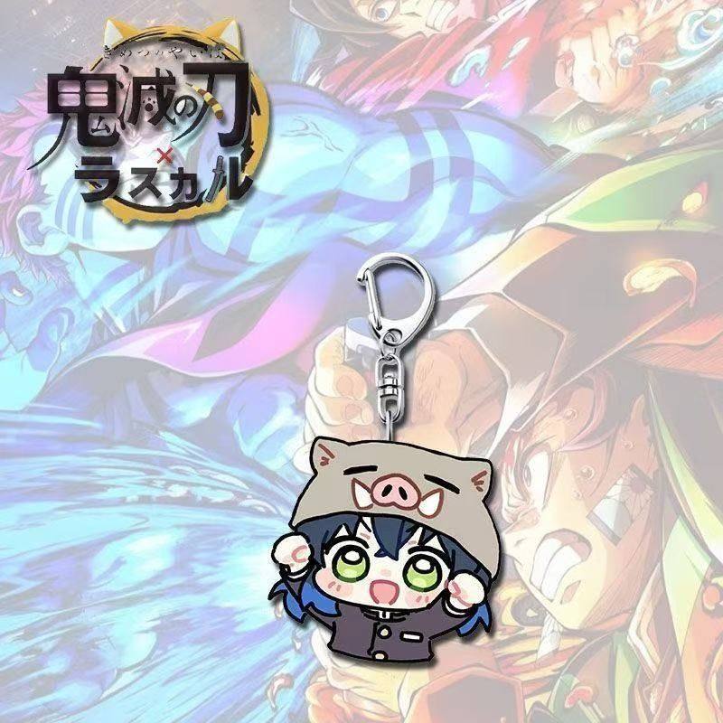 Demon Slayer Keychain Cartoon Anime Shinobu Kocho Mitsuri Kanroji Student Backpack Pendant Accessories