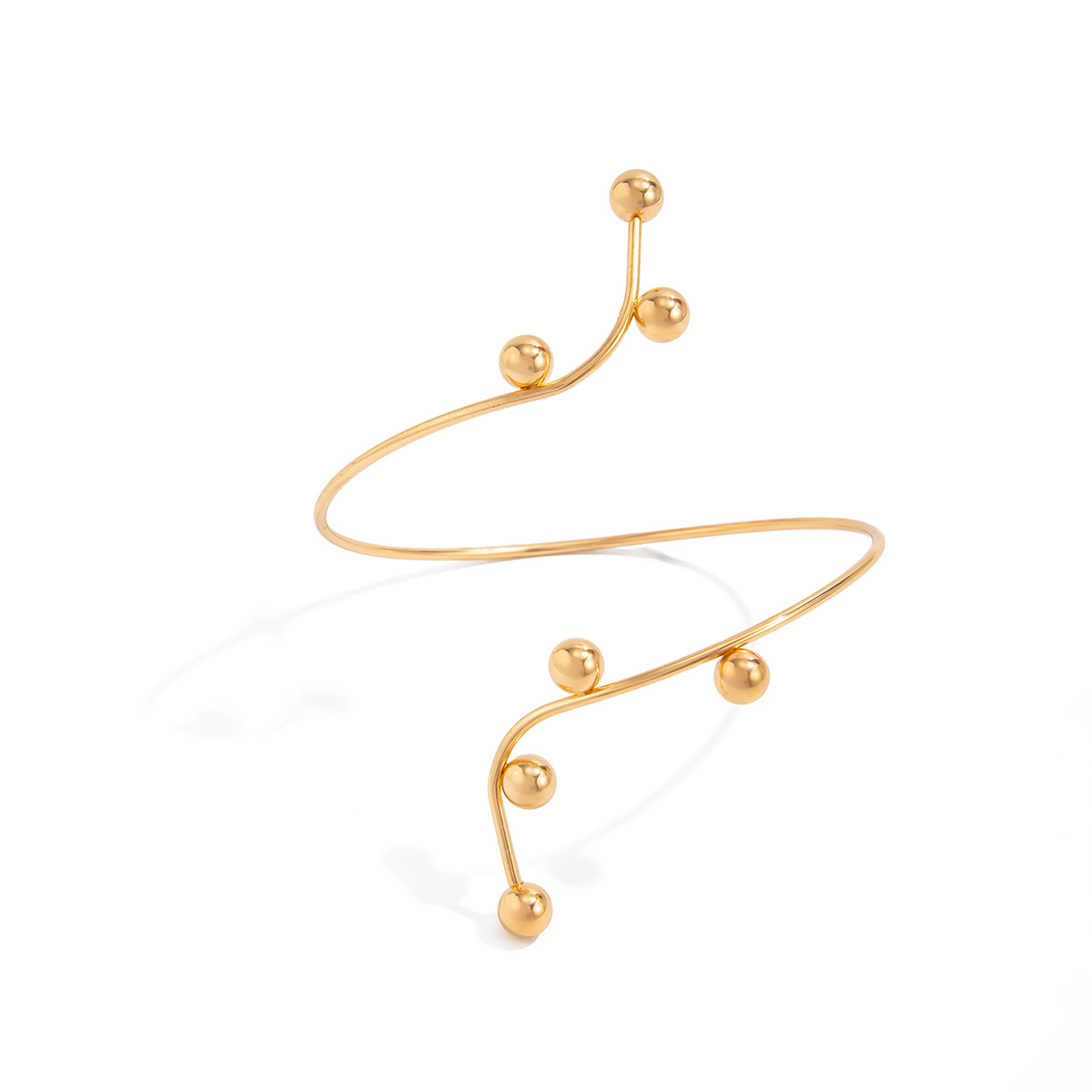 Lava open arm chain arm ring liquid style plain circle drop metal arm bracelet for women