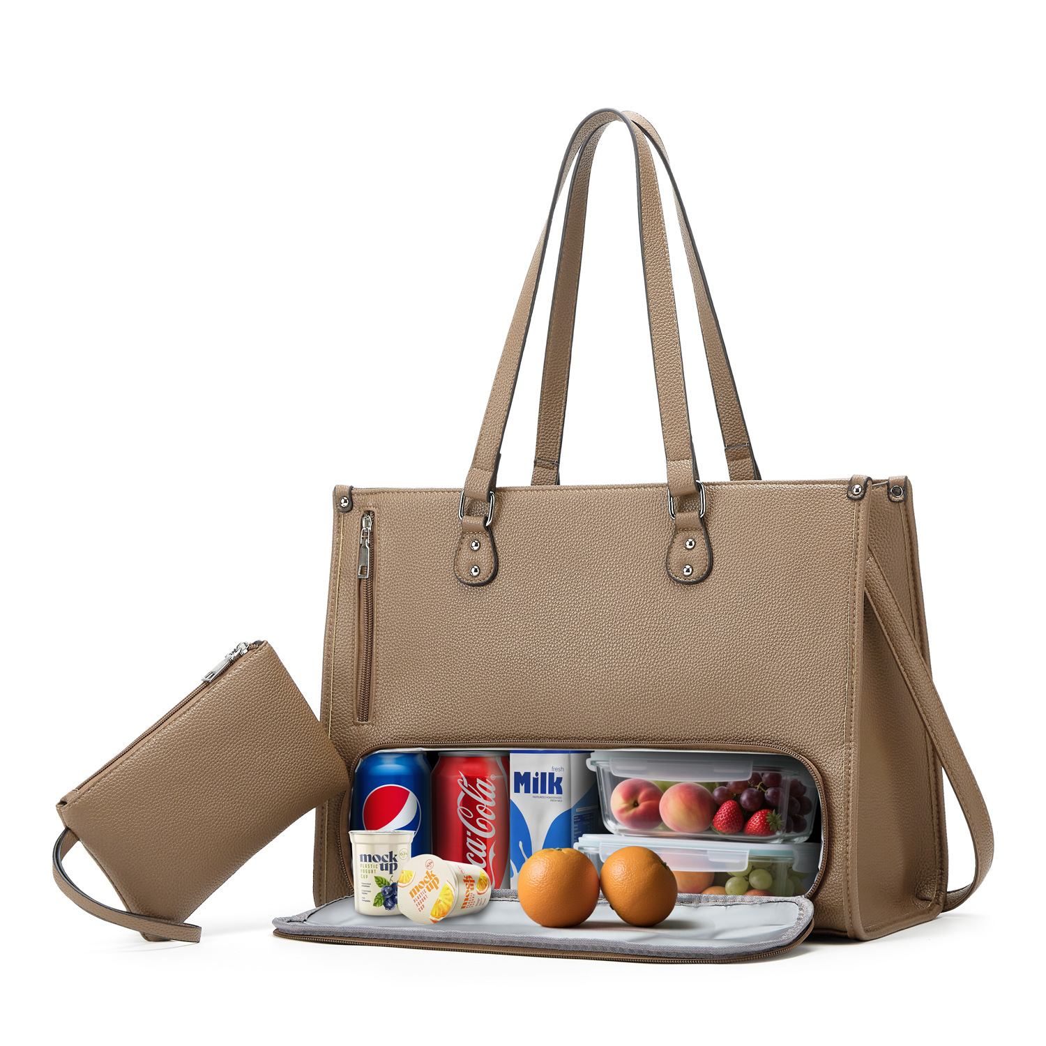 Women's bag 2026 new large capacity handbag tote bag multifunctional computer bag document bag shoulder bag