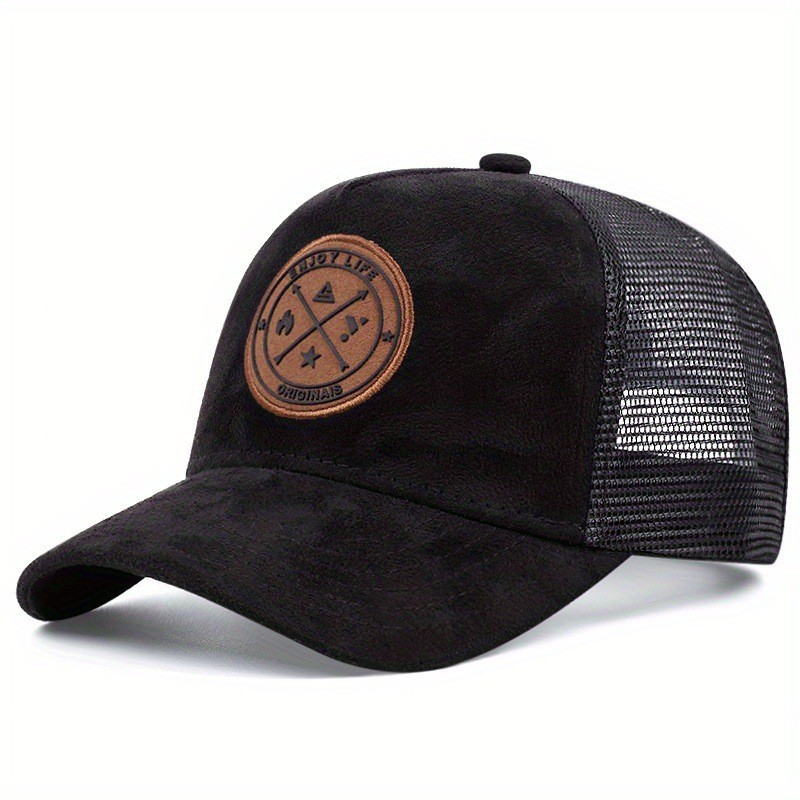 New unisex 3D round logo embroidered baseball cap, stiffened Oxford lining mesh cap, non-deforming
