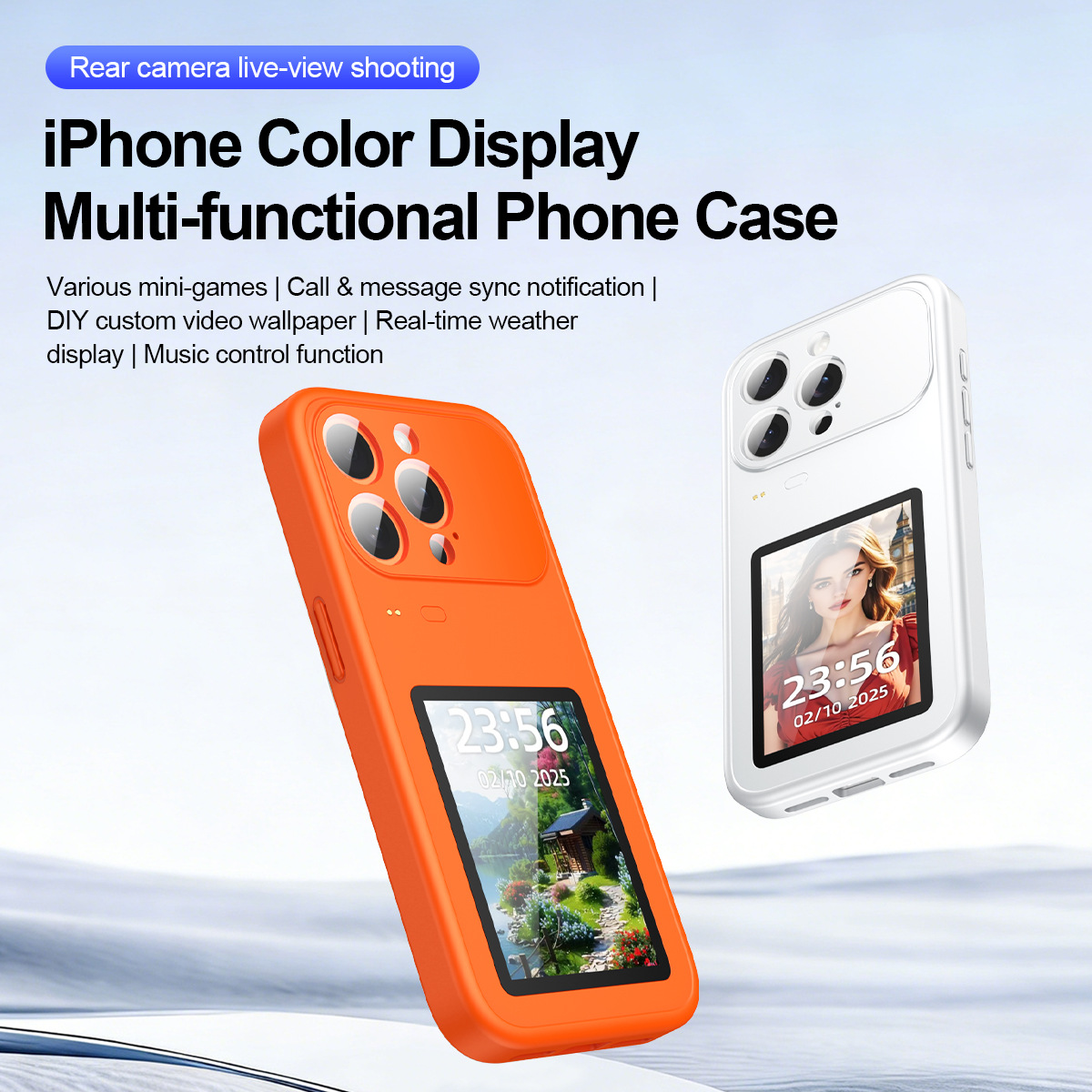 2026 AI Dynamic Phone Case Screen Projection DIY Creation for iPhone 13 to 17 Pro Max Series