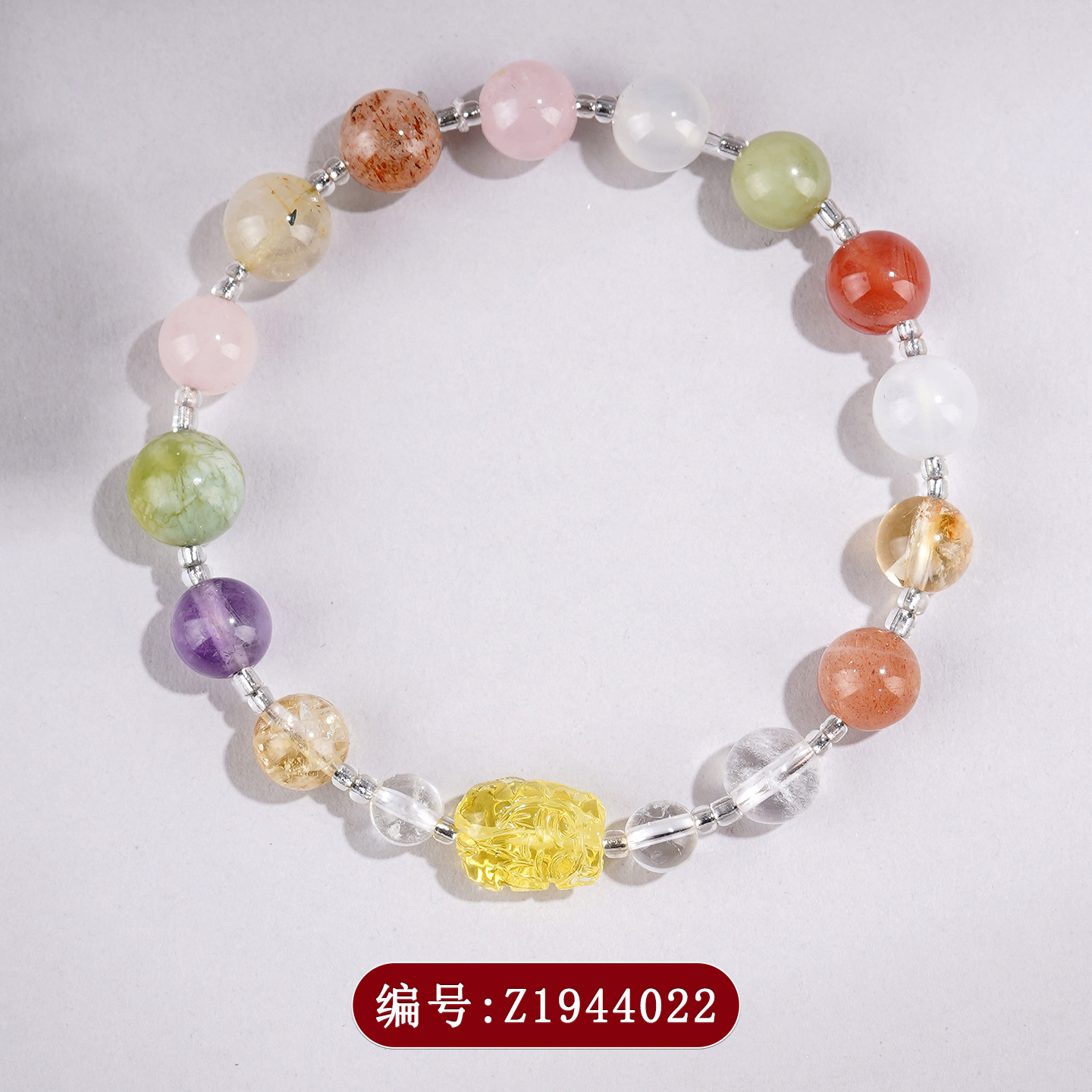 Z1944金珀貔貅多宝手链