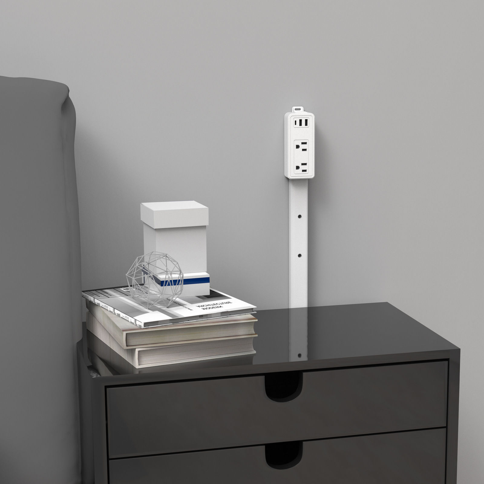 New Power Outlet Retractable Outlet Splice Outlet Desk Sofa Nightstand Extender