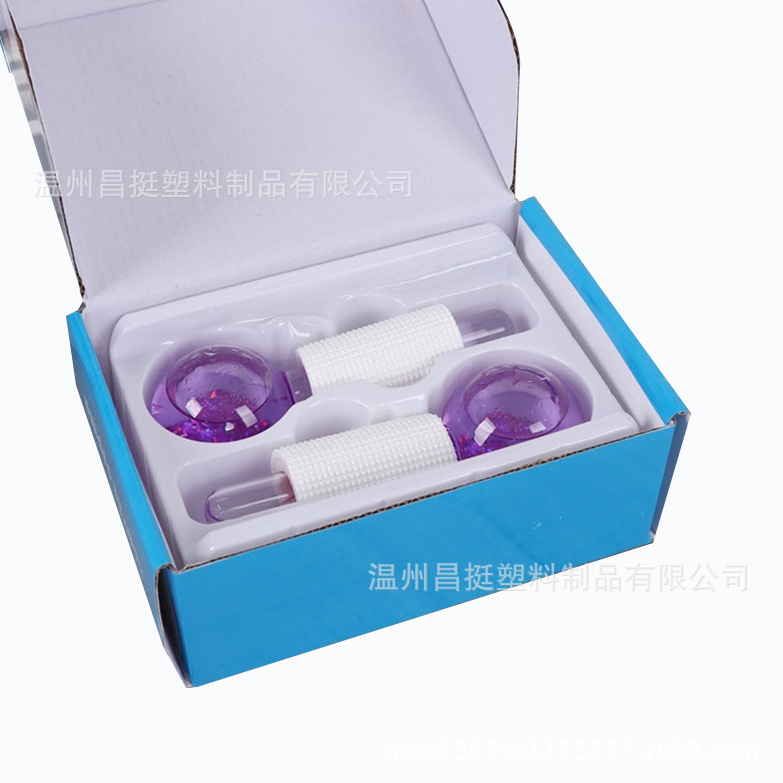 Ice wave beauty ball for facial and eye ice therapy, anti-freeze glass ball for face massage and nursing