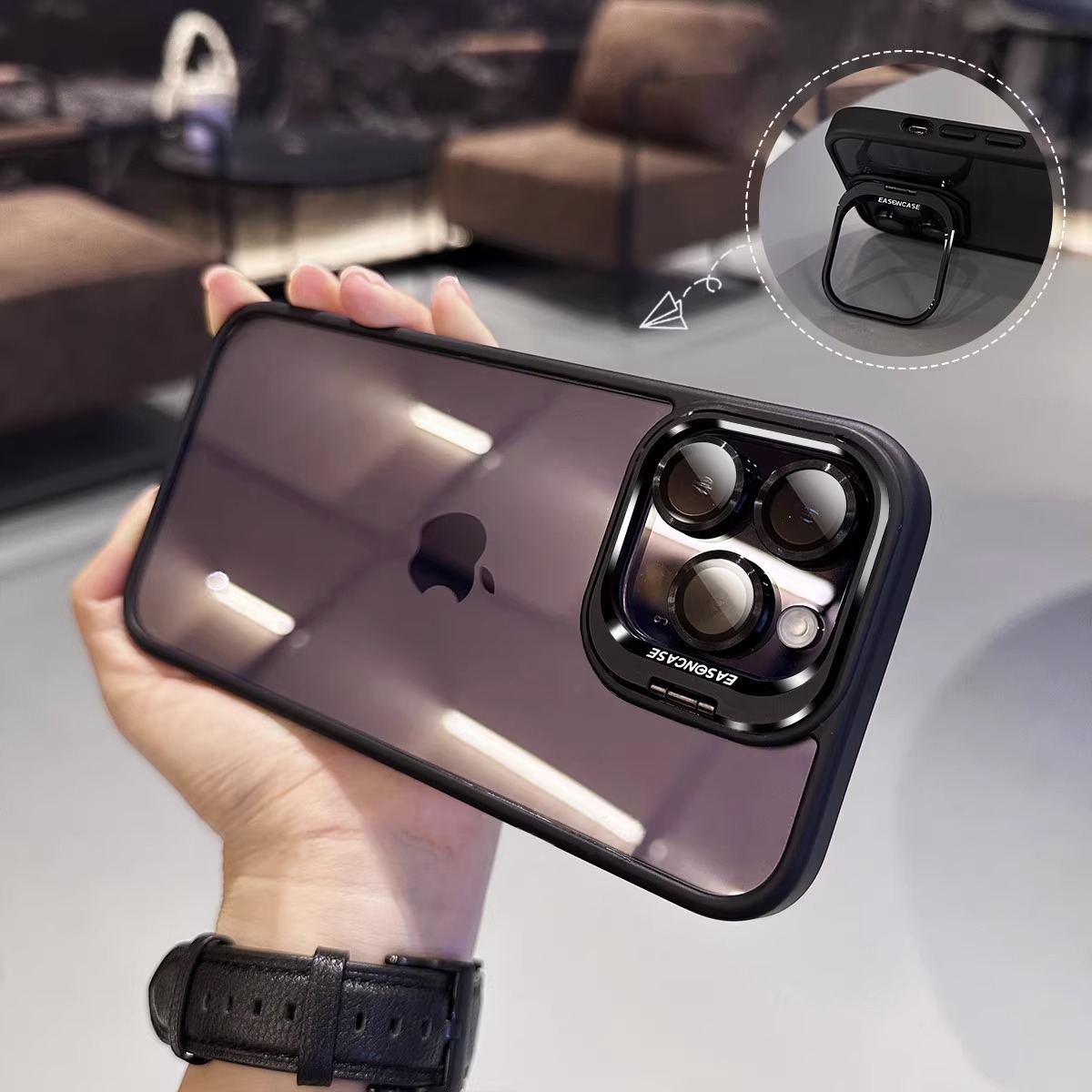 Lens cover bracket compatible with iPhone 17 Apple 16 phone case 17 Pro Max new 13 transparent 15