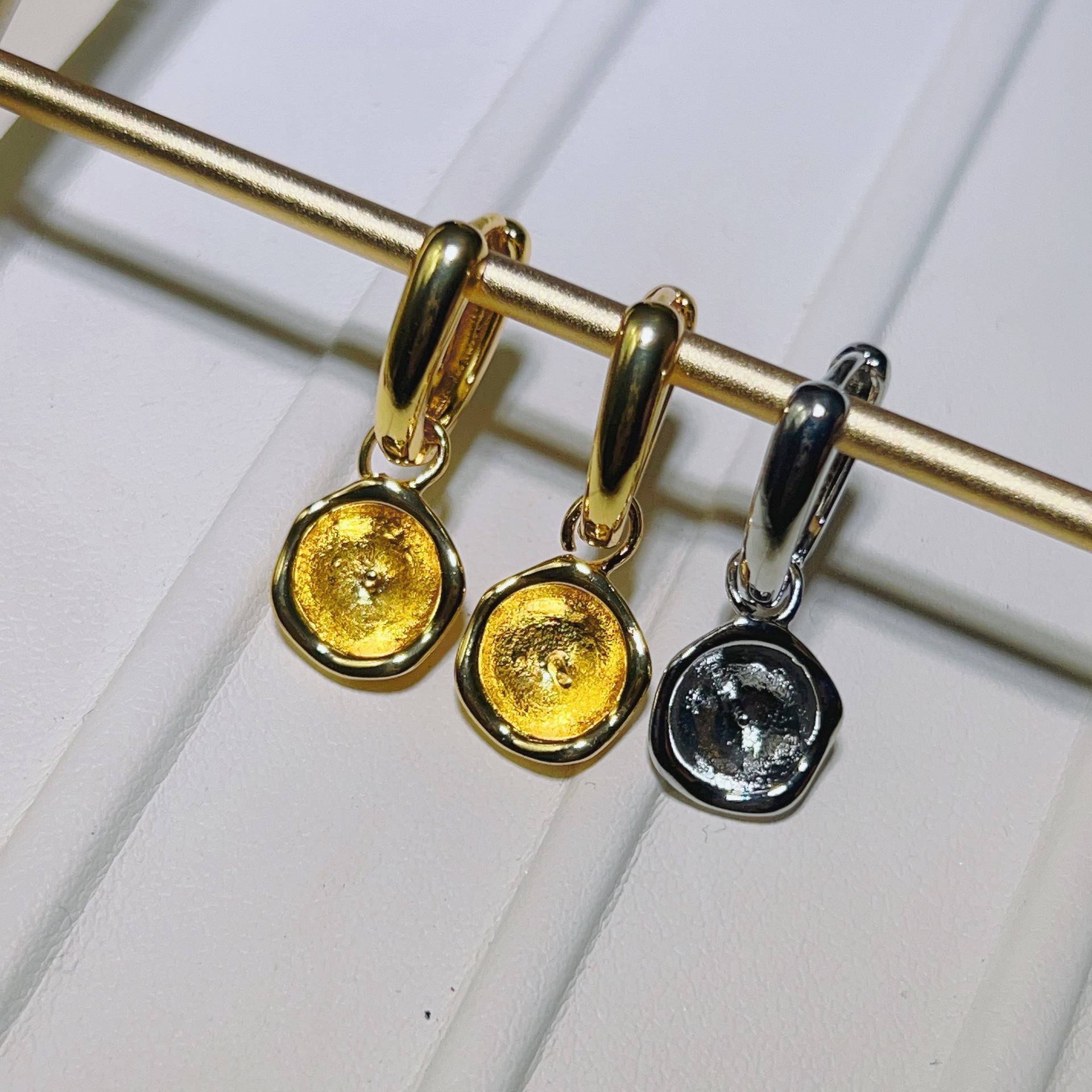 金色托（不含珠） · P1301耳扣挂荷包（8.5-9mm）