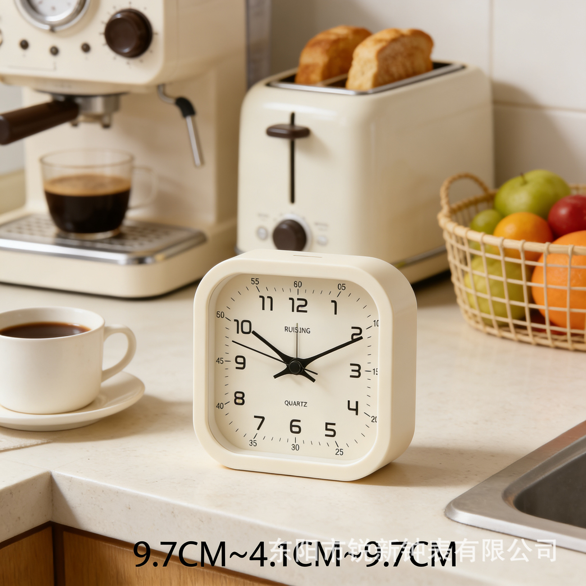 Simple bedside bell desk clock children desktop table silent clock student bedroom alarm clock