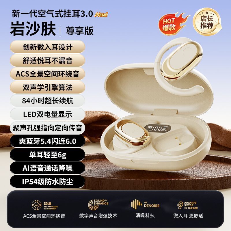New GT735Y High Sound Quality Bluetooth 5.4 Smart Not In-Ear Comfortable Wear Long Battery Life Wireless Universal