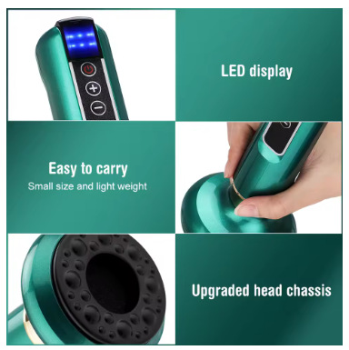 Electric Gua Sha Device Customized Stone Hot Compress Cupping Heating Meridian Brush Intelligent Vacuum Negative Pressure Suction Instrument