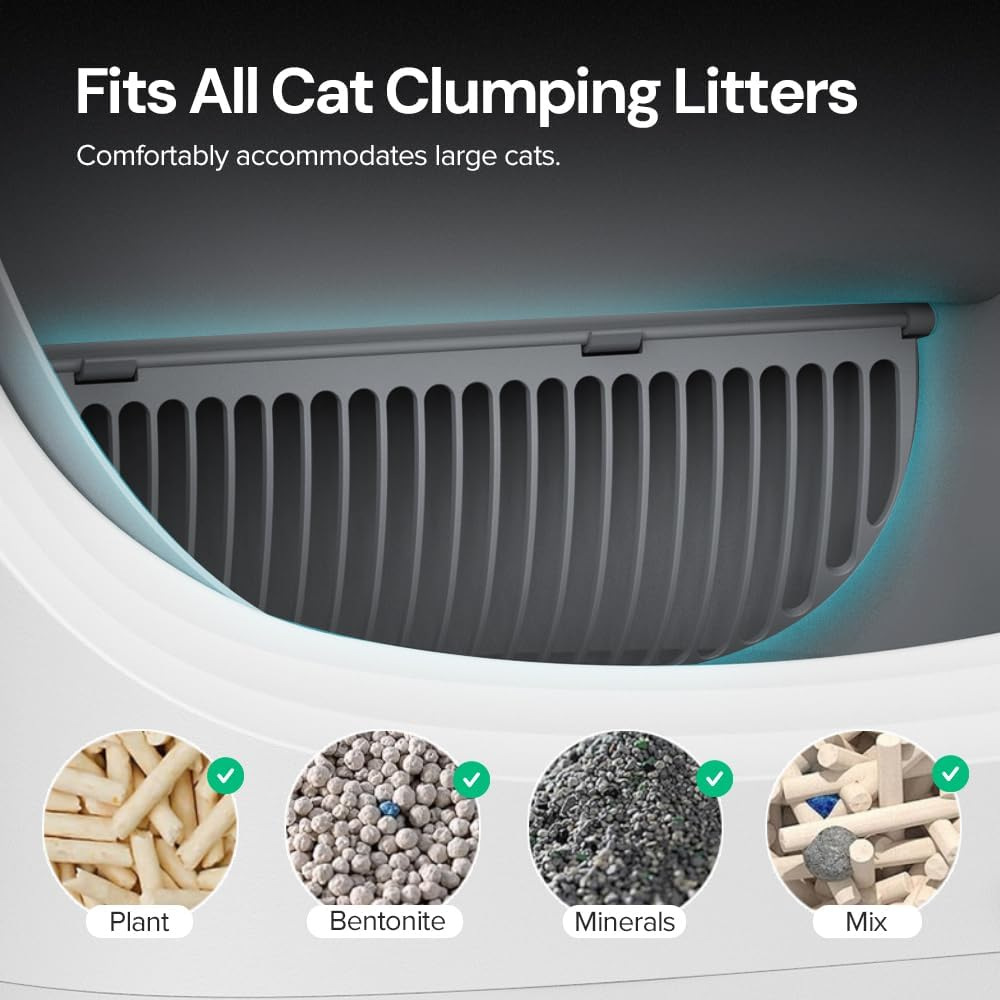 AFP Semi-open Intelligent Fully Automatic Cat Litter Box Automatic Cleaning Anti-litter Tracking Large Space Cat Toilet APP Control