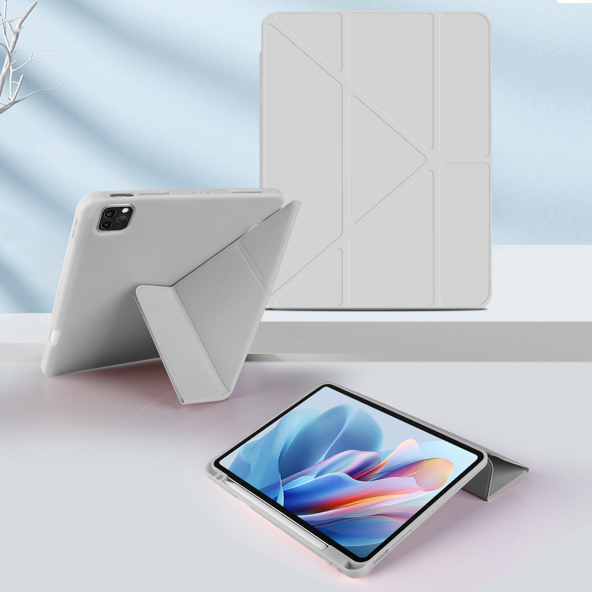 【笔槽款】雾霾灰 · iPad7代/8代/9代【10.2寸】通用