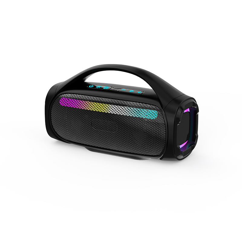 New 60W High-Power Outdoor Bluetooth Speaker with RGB Rhythm Lighting and Ultra-Powerful Subwoofer—Outdoor Wireless Speaker
