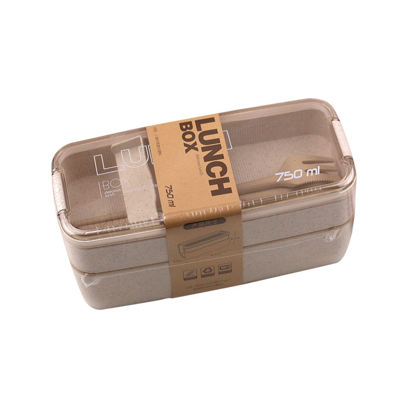 Japanese-style kawaii student lunch box, bento box with compartments, microwave-safe, fruit salad, office workers' light meal box
