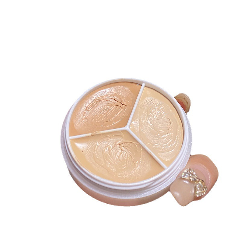 Sweet Mint Three-Color Concealer Cover Spots Acne Marks Dark Circles Tear Trough Contour Foundation Cream