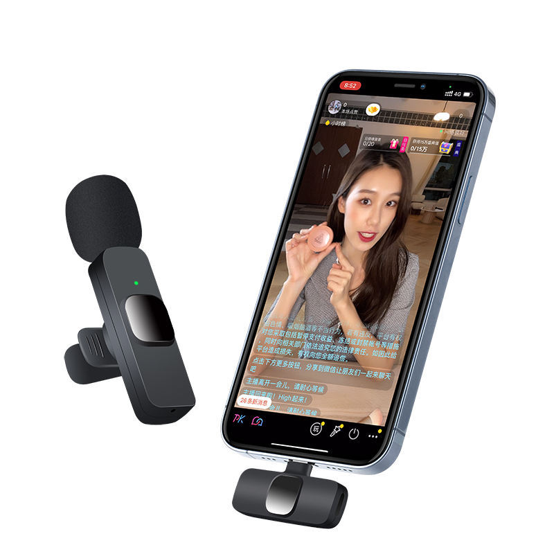 K1K9 wireless lapel microphone for phone live streaming video recording sound recording clip-on microphone