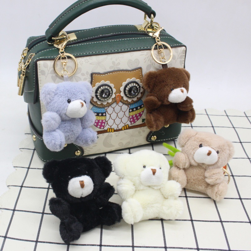 Plush Toy Rabbit Cute Rabbit Fur Bear Keychain Bag Charm Promotional Gift DIY Small Doll
