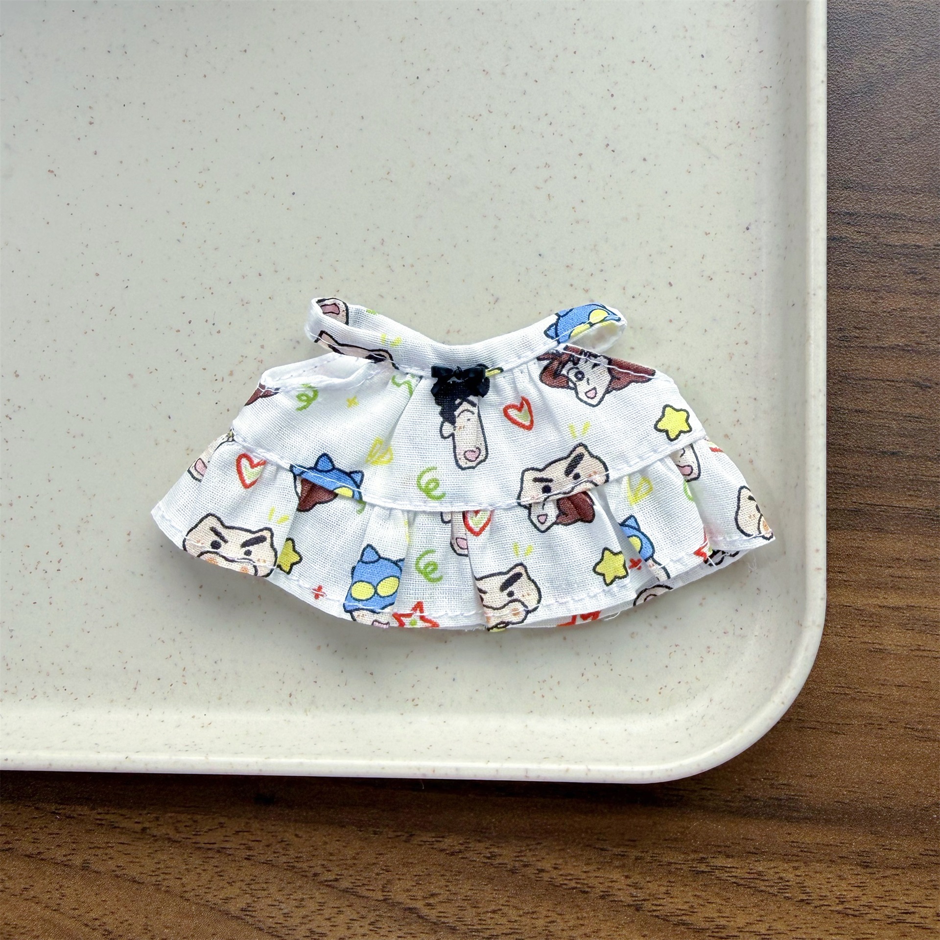 13cm Hello Kitty skirt labubu crying baby pleated ruffled dress 10cm doll clothes accessories