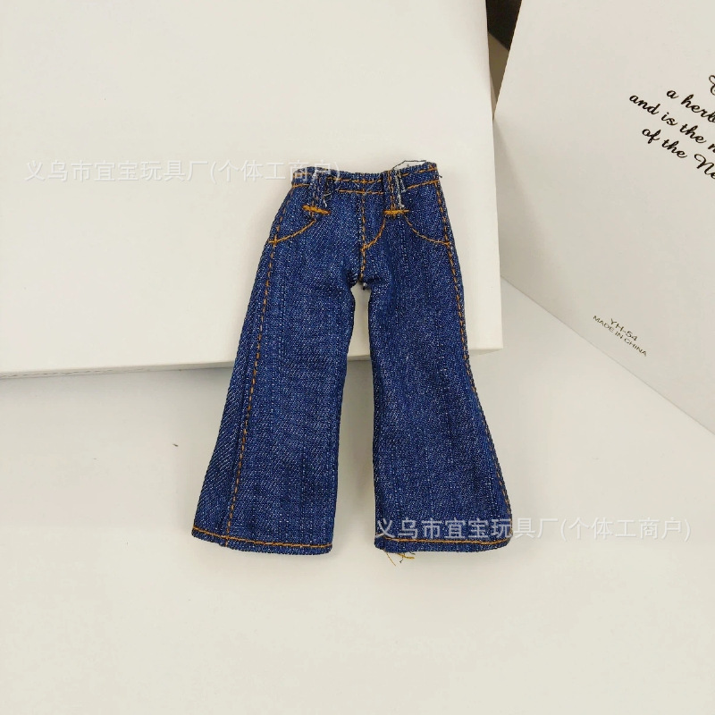 New Cute Long Leg KT Camouflage Blue Wide Leg Jeans [Doll Not Included] Backpack Pendant Accessory Decoration