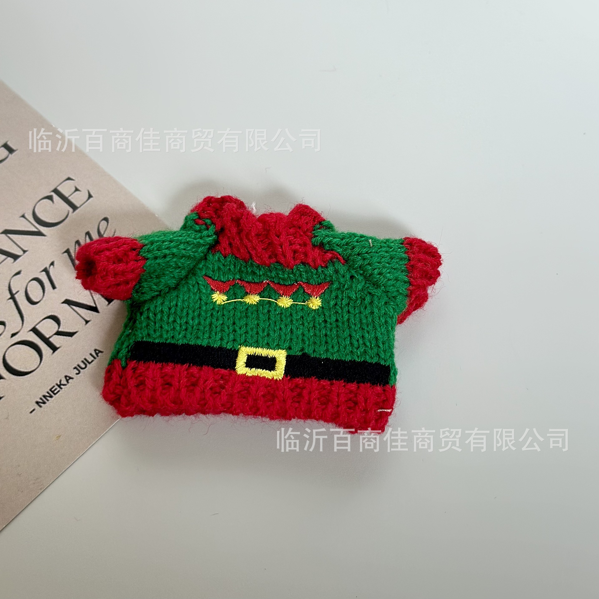 刺绣腰带红毛衣 · 高5CM----------宽5CM