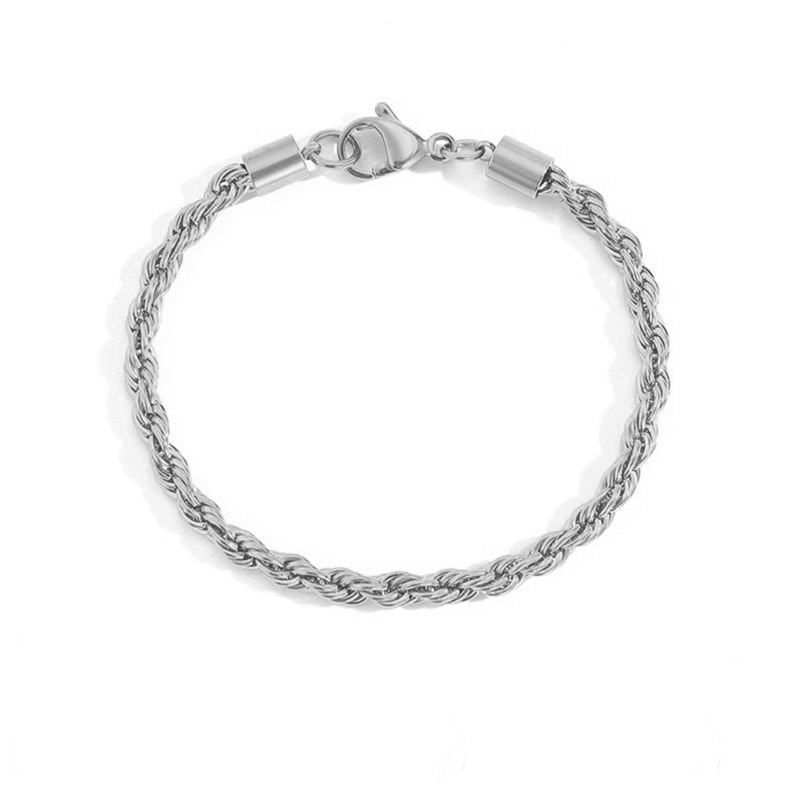 eManco New Twist Chain Bracelet Women Hip Hop Punk Gold Stainless Steel Bracelet Gold Plated Hand Jewelry Accessories