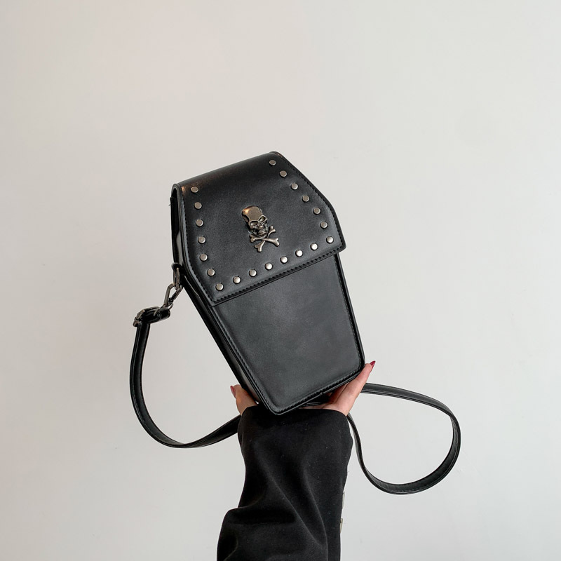 2025 Cross Skull Geometric Single-Shoulder Underarm Bag, Textured Shoulder Bag