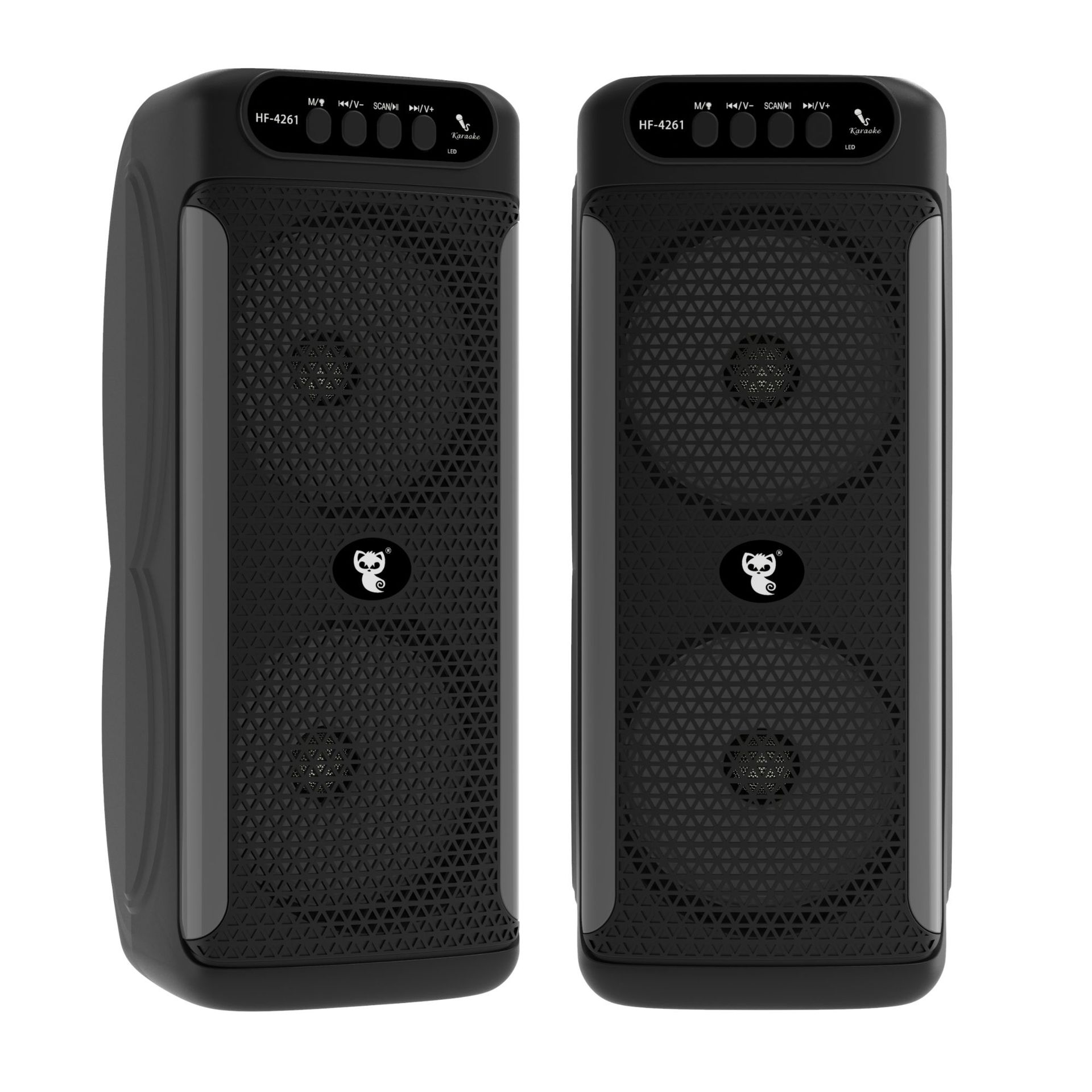 Dual 4-inch wireless lighting Bluetooth karaoke sound portable outdoor speaker subwoofer square dance home