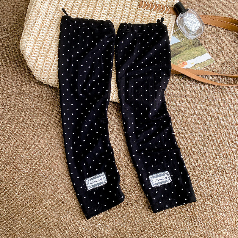 Polka Dot Ice Silk Sun Protection Arm Sleeves for Women Summer UV Protection Loose Sunshade Breathable Ice Silk Sleeves