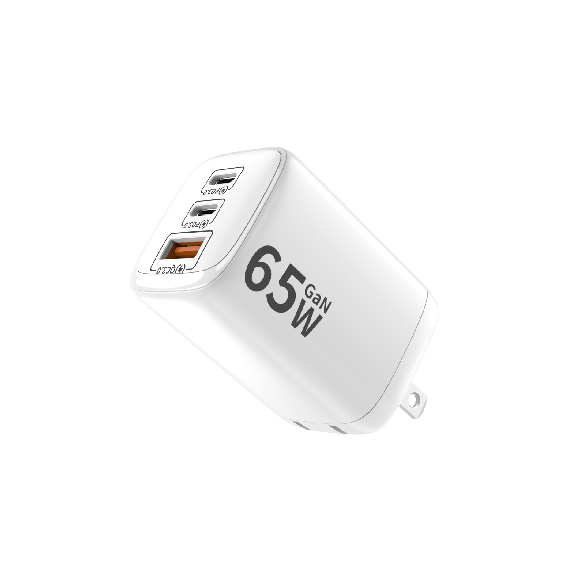 65W GaN charger PD fast charging, suitable for Apple iPhone 17 Pro, Xiaomi, Samsung, Huawei phones