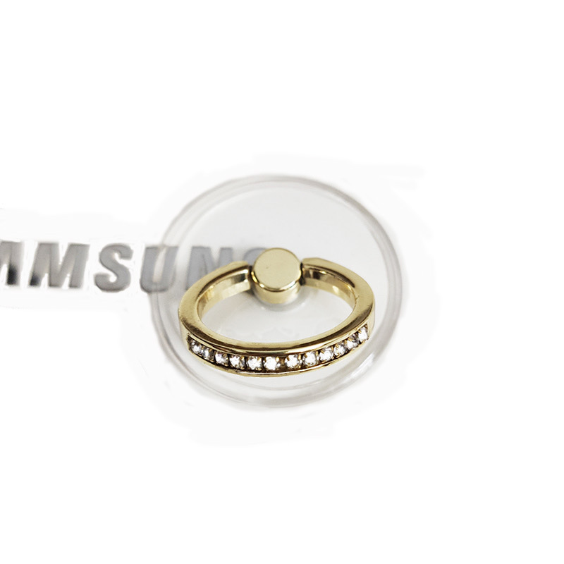 Diamond transparent ring buckle diamond gold ring bracket anti-drop PC transparent acrylic phone ring bracket