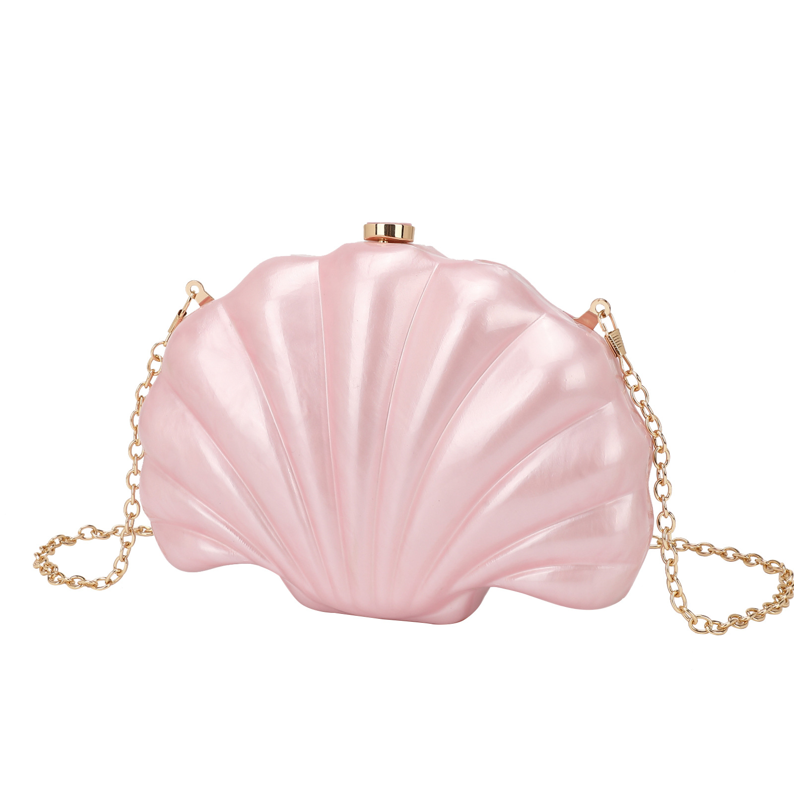 2024 New Shell Bag Natural Multicolor Evening Bag Clutch Bag Chain Shoulder Crossbody Bag Women