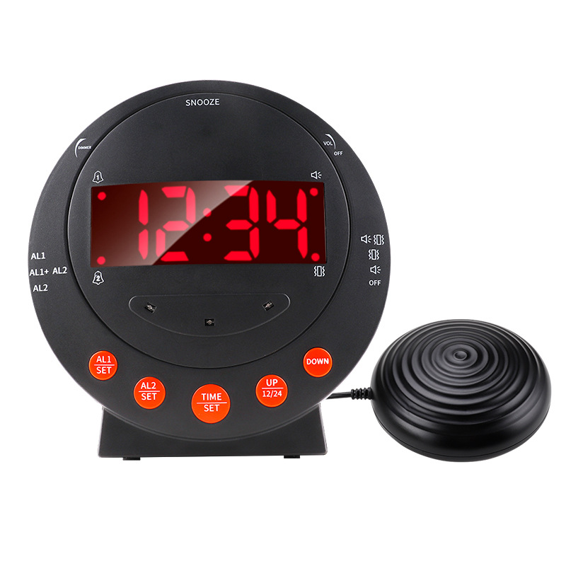 Vibration Electronic Digital Clock Dedicated Vibration Alarm Clock for Deaf and Elderly with Hearing Impairment