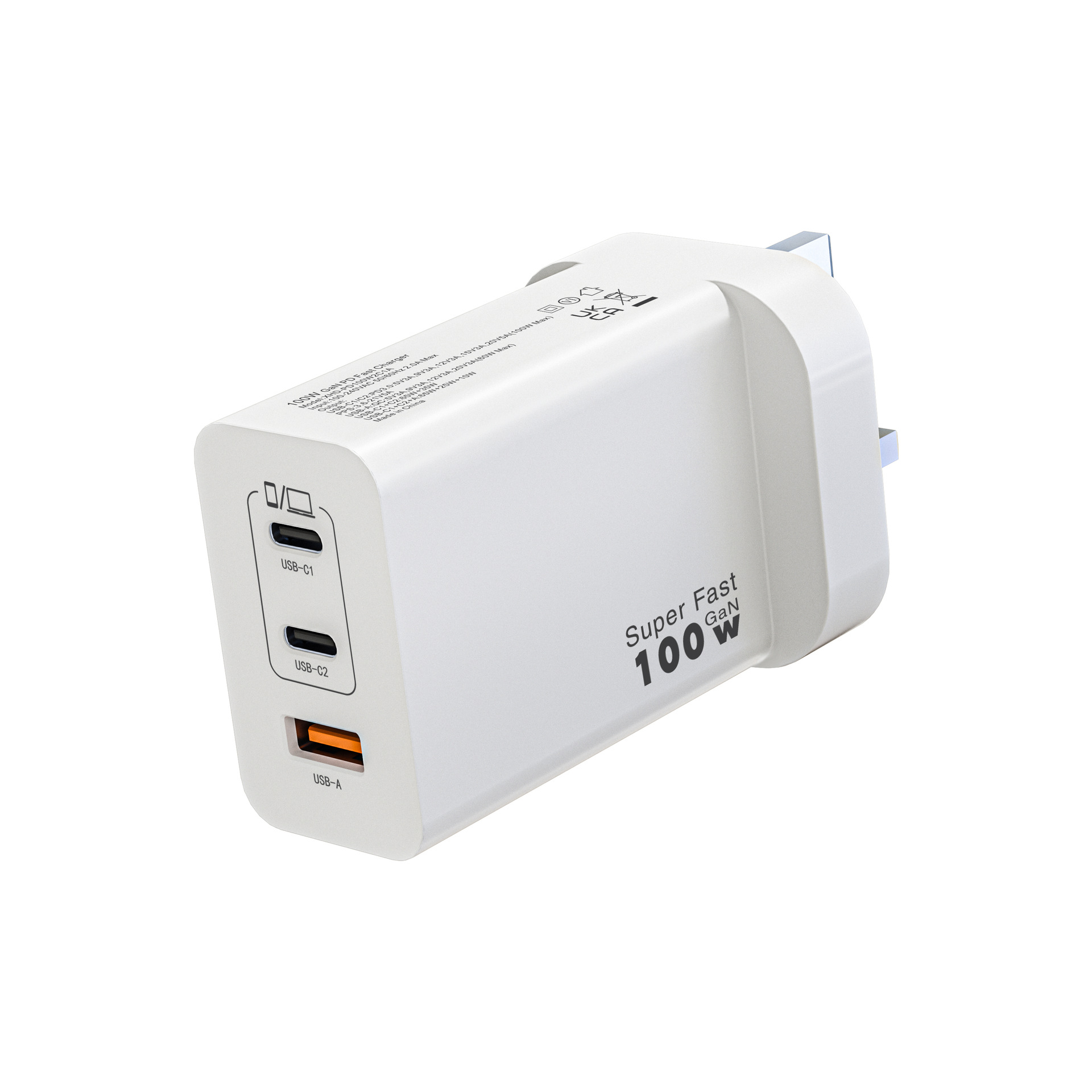 High power 100W EU standard GaN multi-port fast charging for Apple 16 charger Samsung phone Samsung laptop