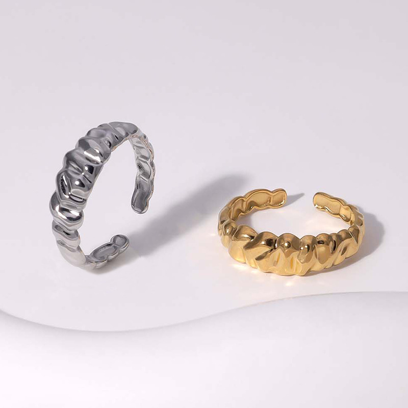 Titanium steel ring open finger ring drip oil simple stainless steel ring