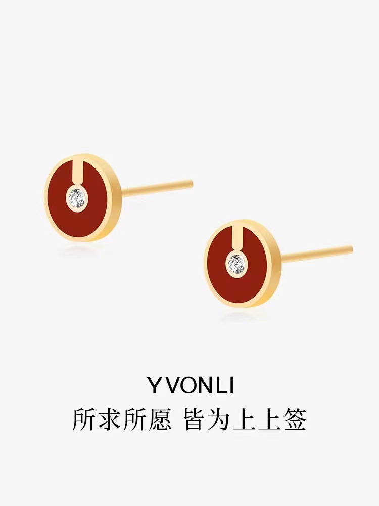 New Lucky Sign Enamel Ring Necklace Bracelet Earring Series Simple
