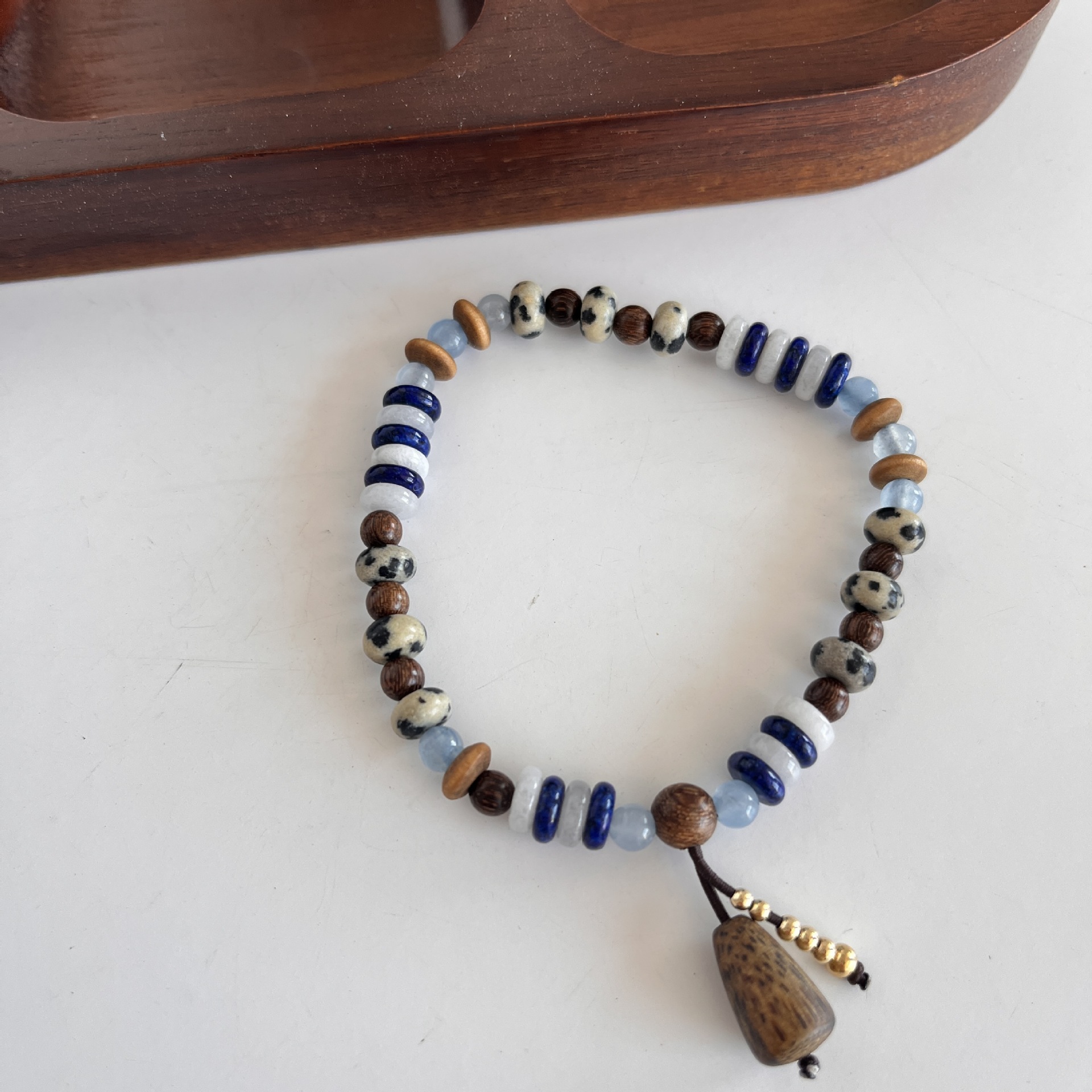 Agarwood Echo Bracelet New Chinese Style Agarwood Natural Stone Bracelet for Women 2025 Spring Summer New